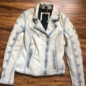 Mauritius White Leather Jacket